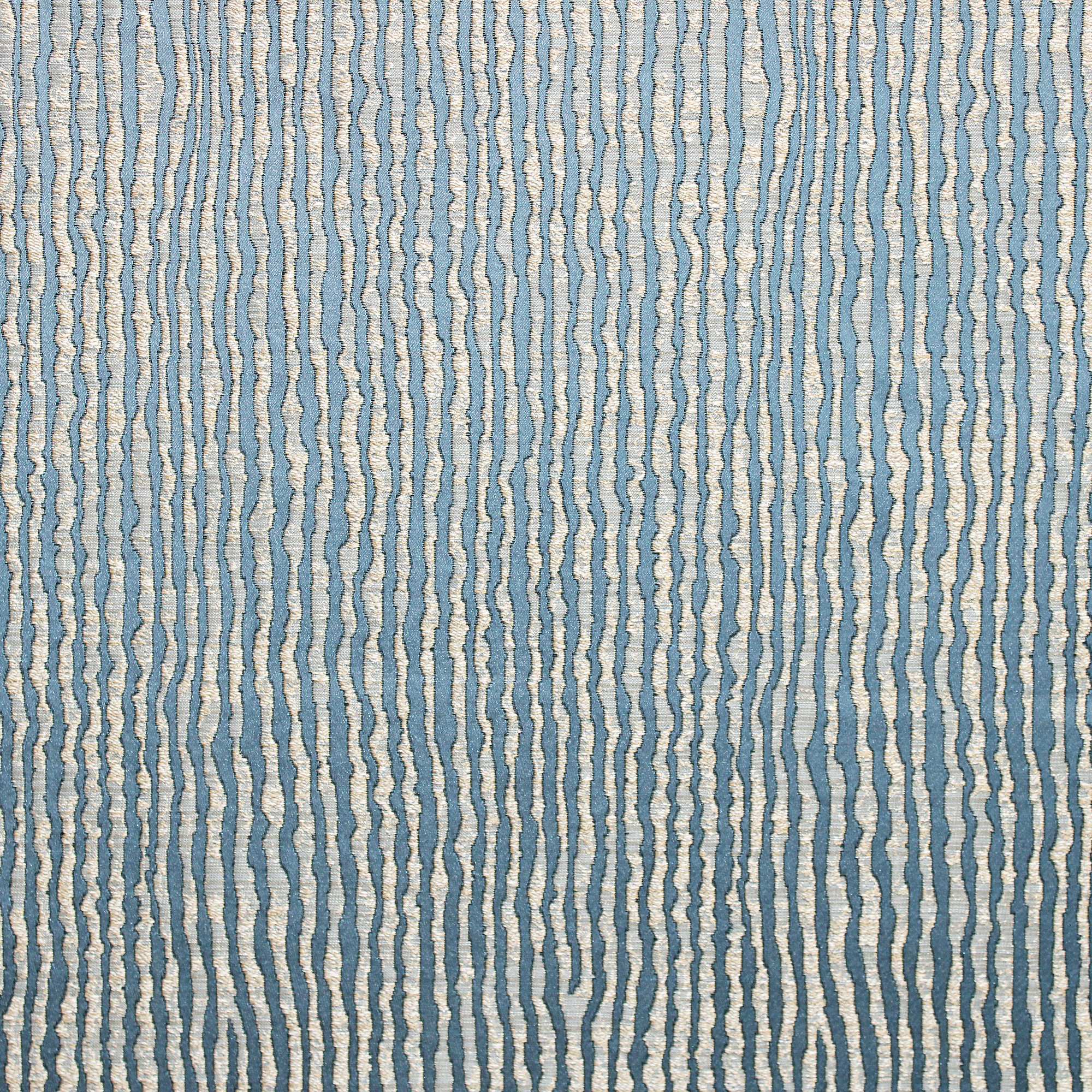 Elizabeth fabric in color Ocean showcasing fabric textured striped faux silk drapery & curtain fabric.