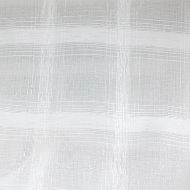 Ellen fabric in color White showcasing fabric plaid sheer drapery & curtain fabric.