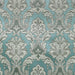 Evangeline fabric in color Teal showcasing fabric multi-color traditional damask upholstery fabric & drapery & curtain fabric.