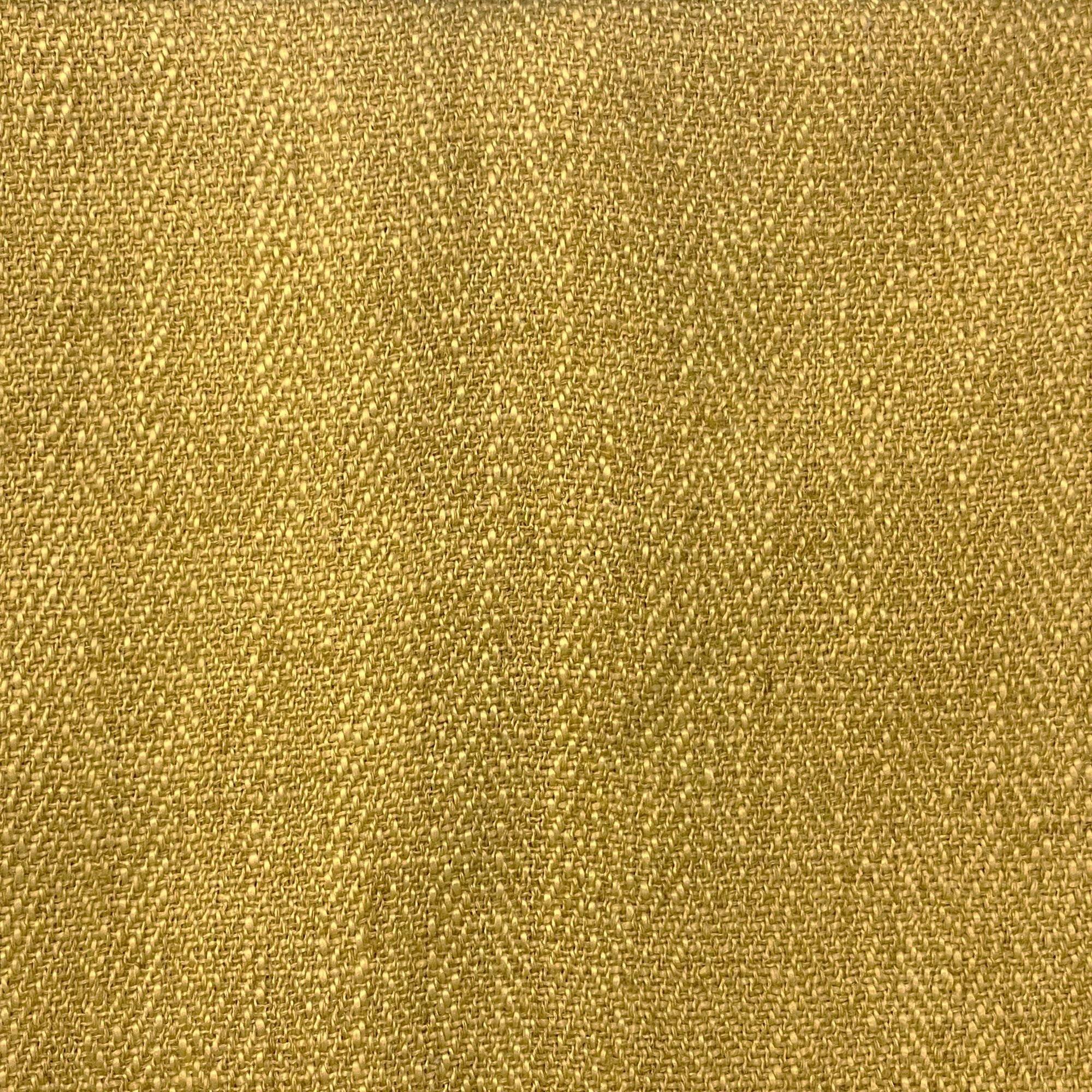 Fedora fabric in color Mustard showcasing fabric chevron linen blend drapery & curtain fabric.