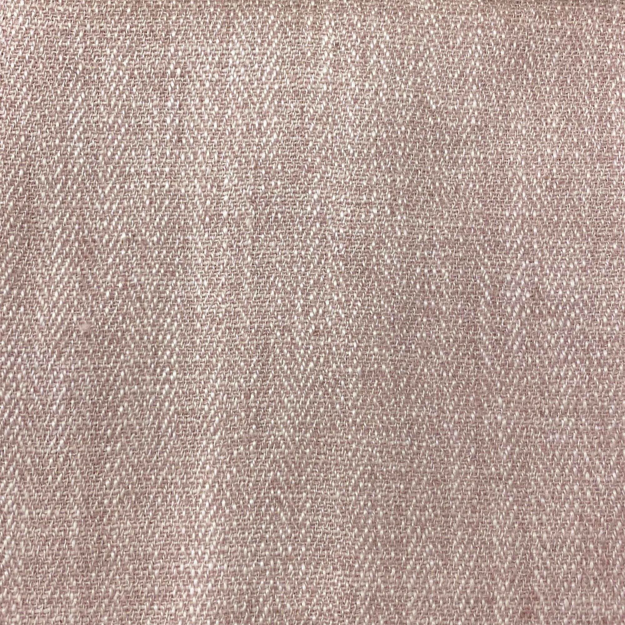 Fedora fabric in color Blush showcasing fabric chevron linen blend drapery & curtain fabric.