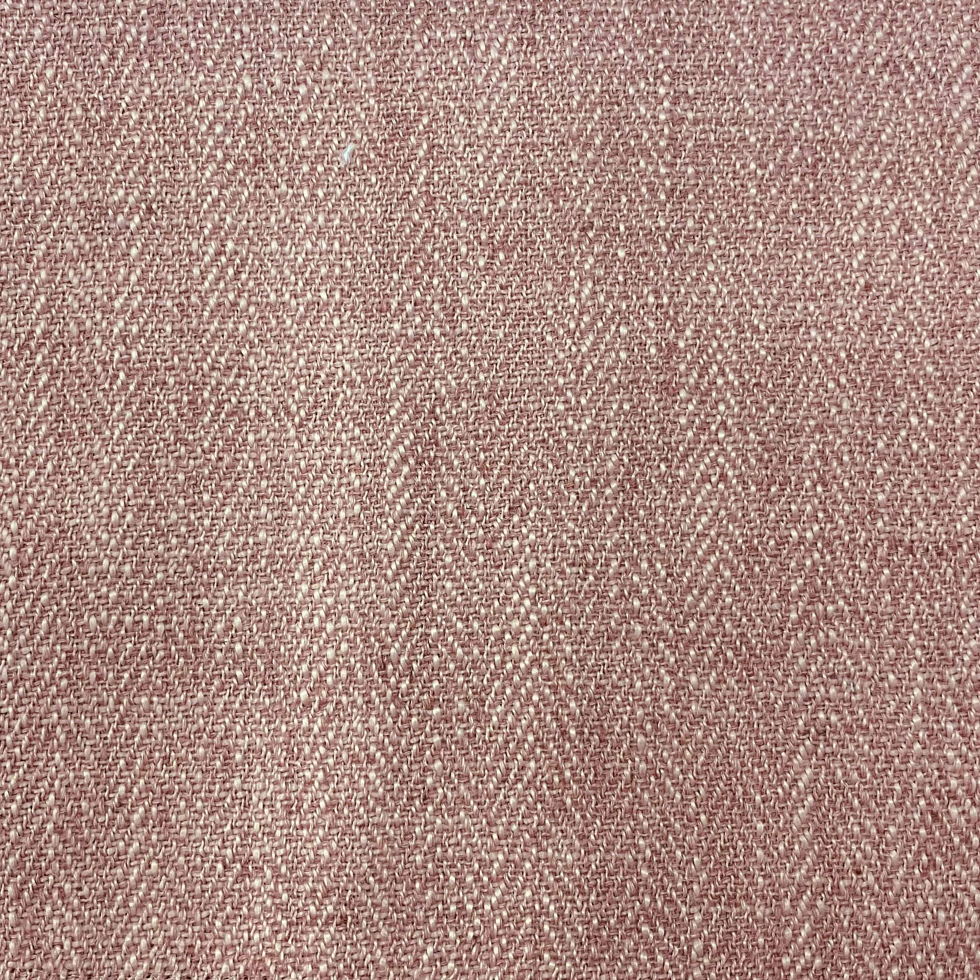 Fedora fabric in color Rose showcasing fabric chevron linen blend drapery & curtain fabric.
