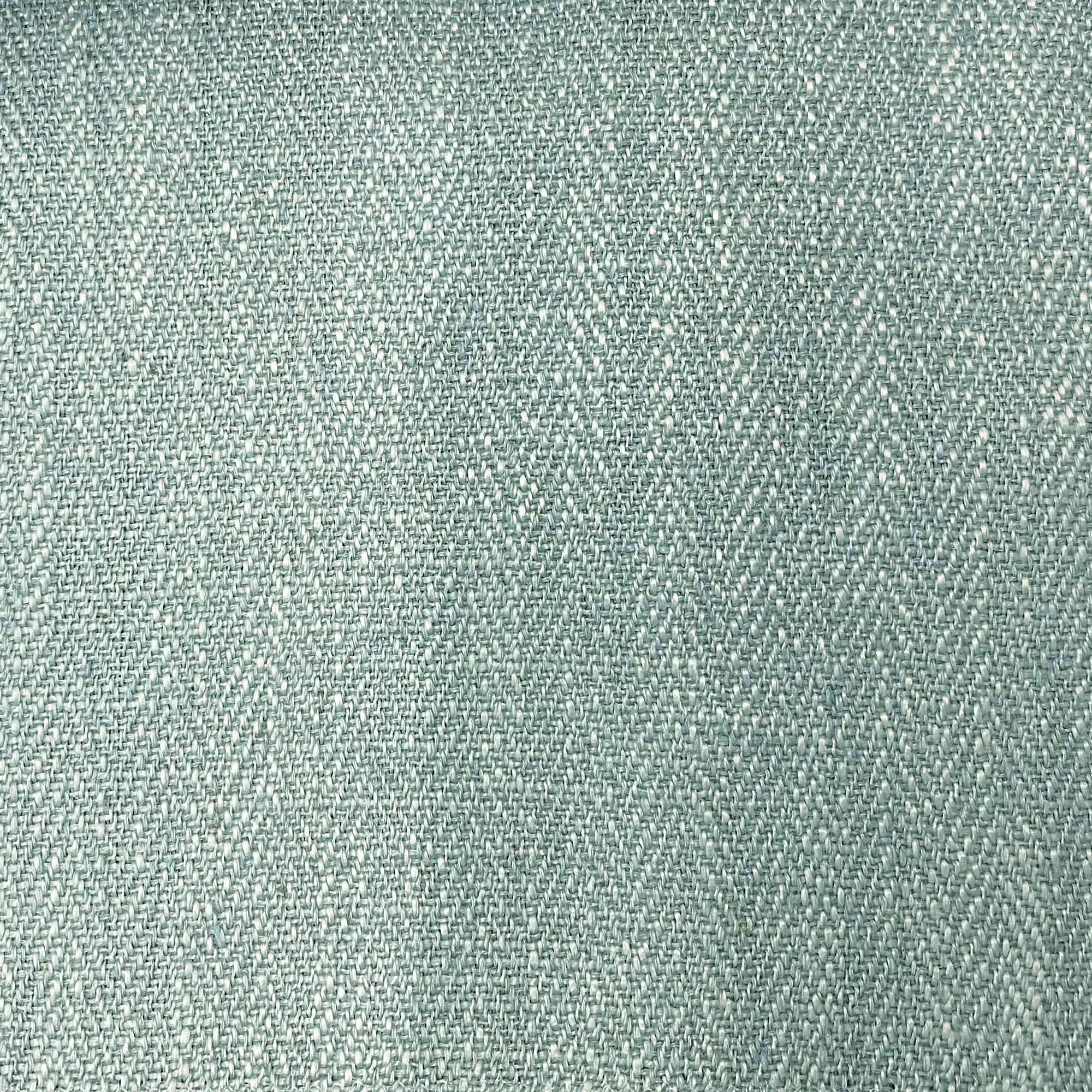 Fedora fabric in color Spa showcasing fabric chevron linen blend drapery & curtain fabric.