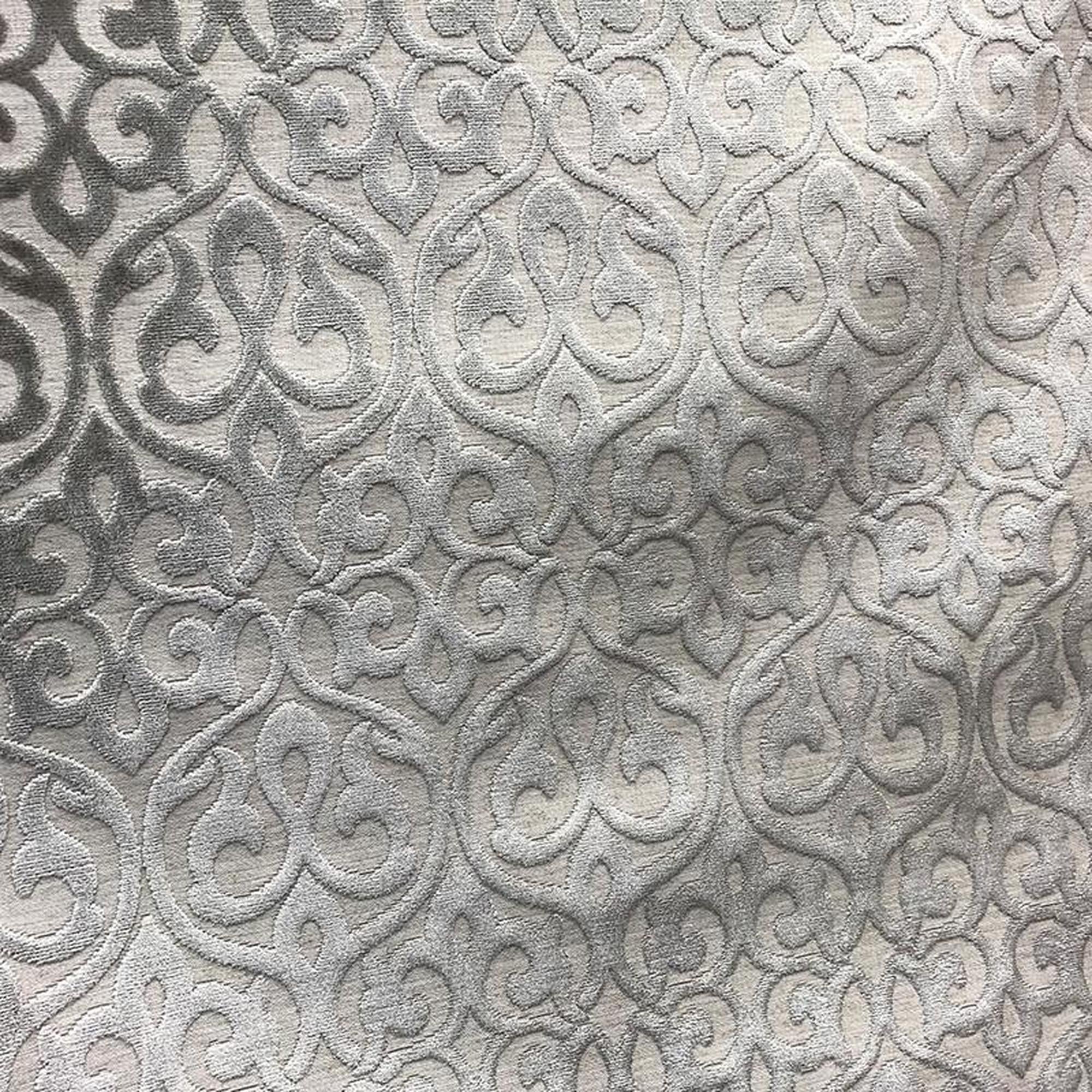 Georgia fabric in color Beige showcasing fabric damask cut velvet upholstery fabric & drapery & curtain fabric.