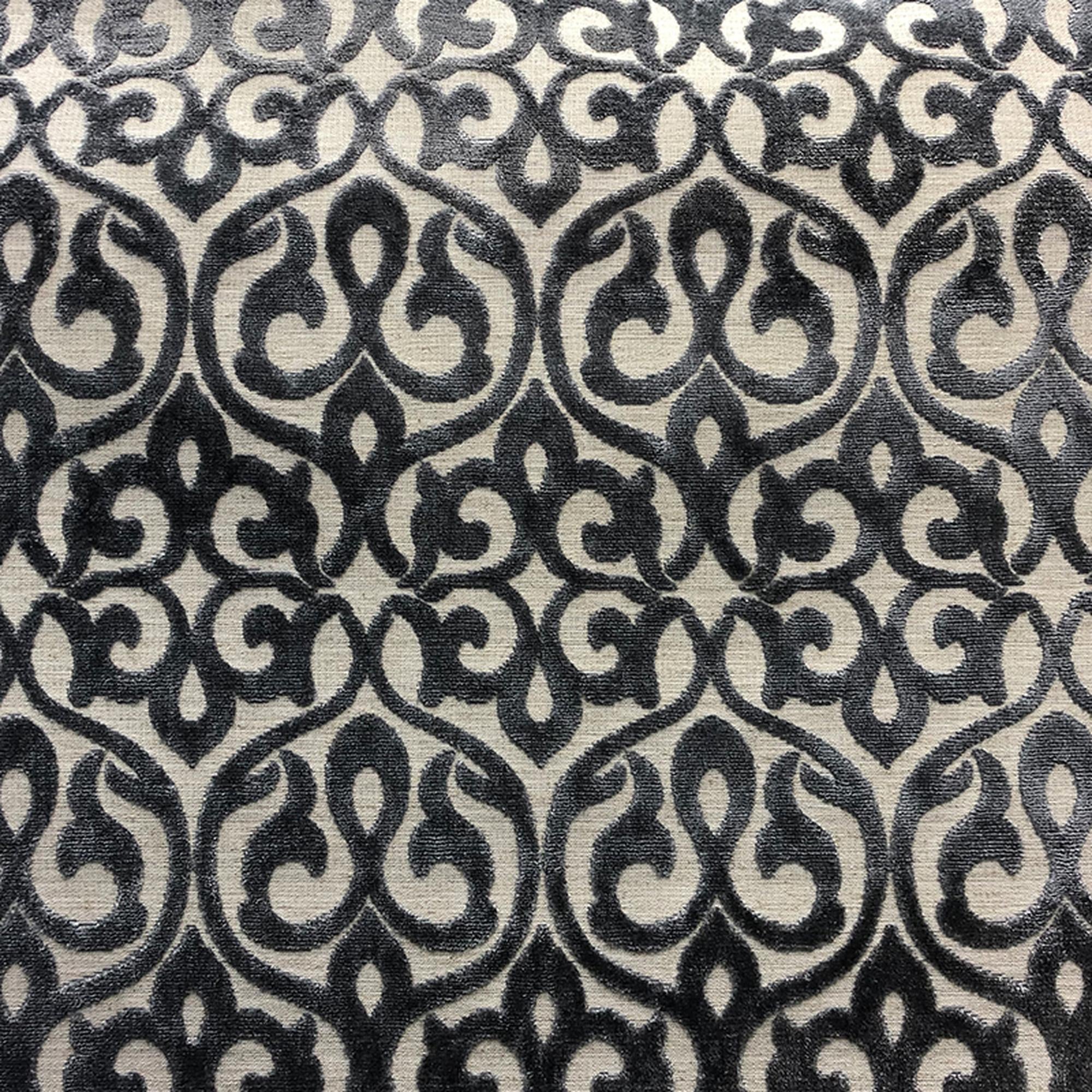 Georgia fabric in color Gray showcasing fabric damask cut velvet upholstery fabric & drapery & curtain fabric.