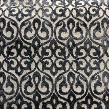 Georgia fabric in color Gray showcasing fabric damask cut velvet upholstery fabric & drapery & curtain fabric.