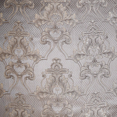 Giovani fabric in color Cream showcasing fabric elegant traditional damask drapery & curtain fabric.