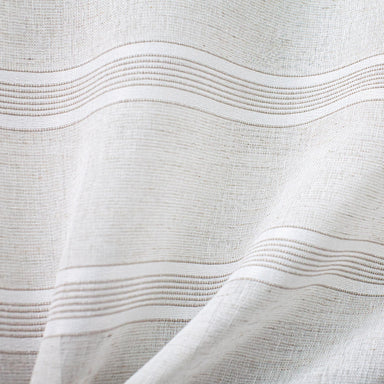Griffin fabric in color Natural showcasing fabric striped linen look sheer drapery & curtain fabric.