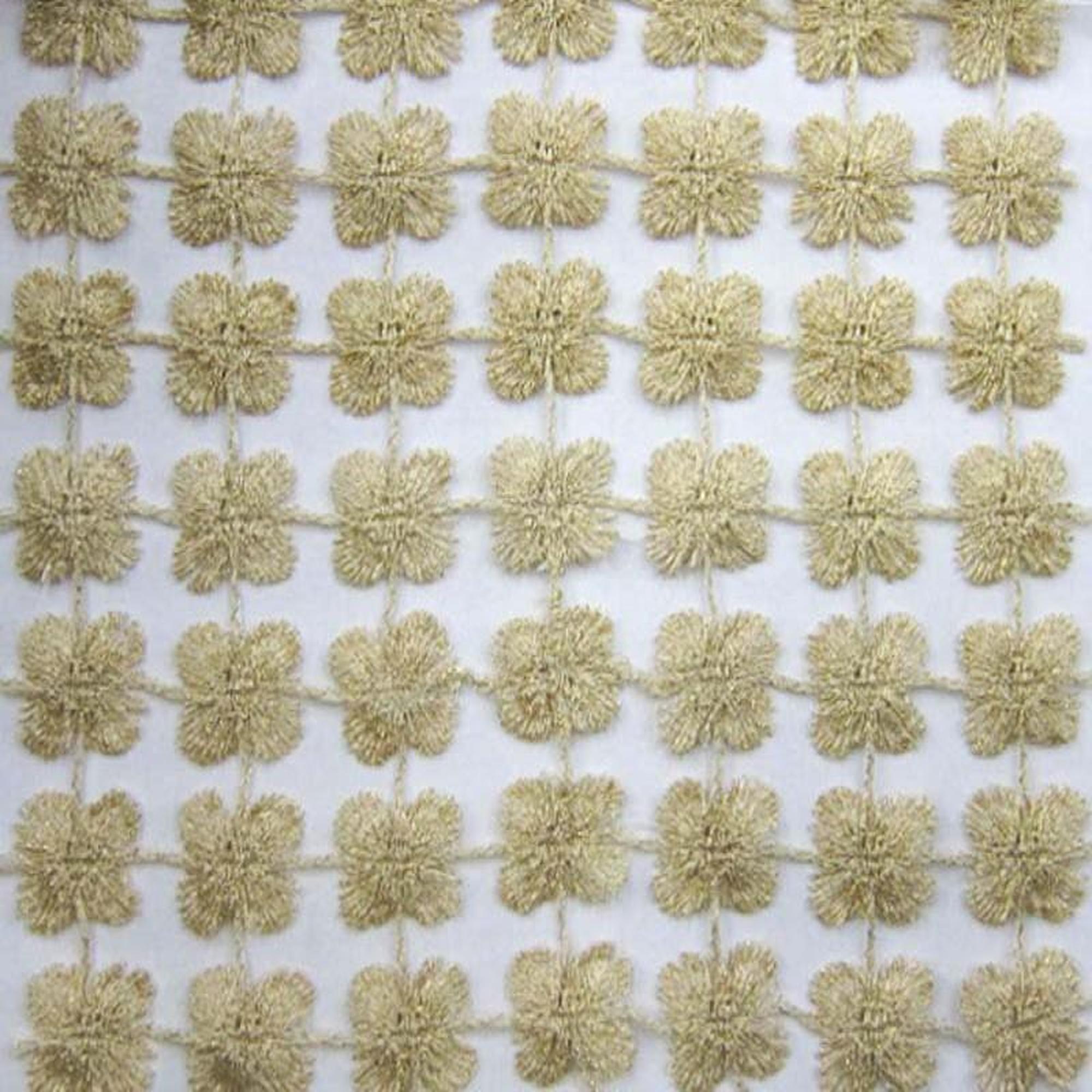 Groove fabric in color Gold showcasing fabric floral metallic sheer drapery & curtain fabric.