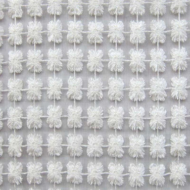 Groove fabric in color Off White showcasing fabric floral metallic sheer drapery & curtain fabric.