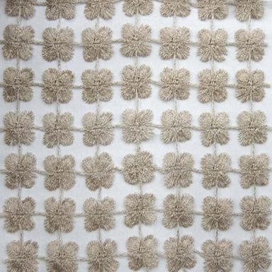 Groove fabric in color Taupe showcasing fabric floral metallic sheer drapery & curtain fabric.