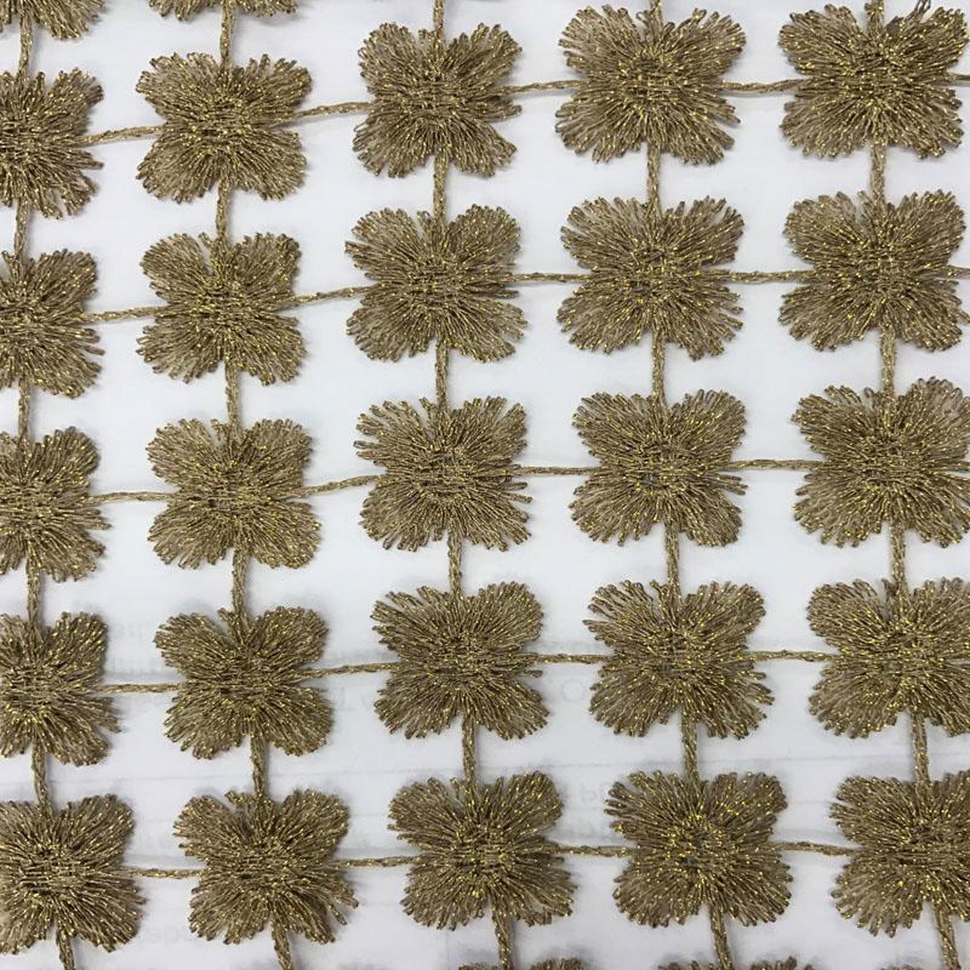 Groove fabric in color Bronze showcasing fabric floral metallic sheer drapery & curtain fabric.