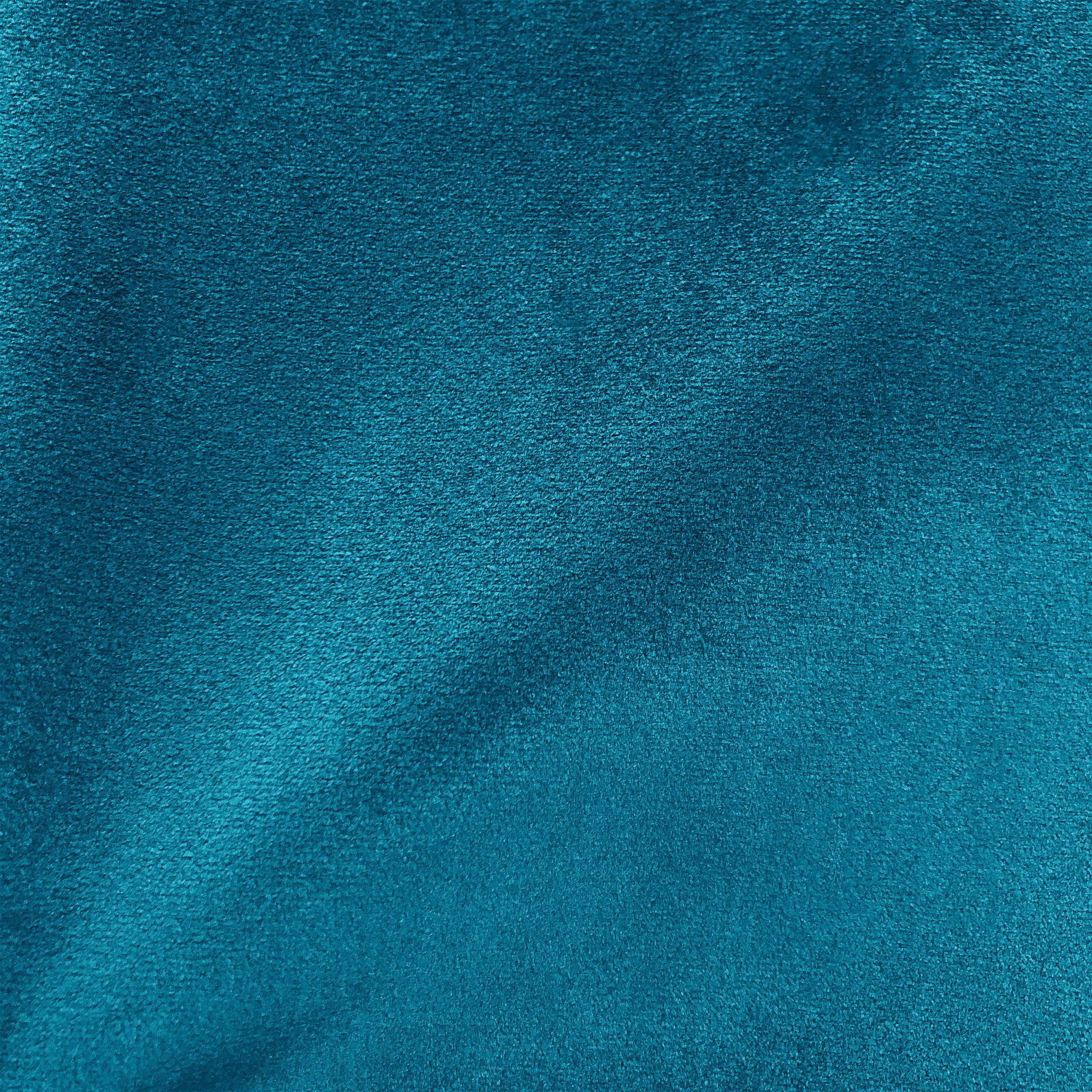 Ice fabric in color Cerulean showcasing fabric solid shiny velvet with heavy backing upholstery fabric & drapery & curtain fabric.