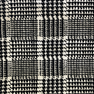 Jace fabric in color Black showcasing fabric houndstooth square chenille upholstery fabric & drapery & curtain fabric.