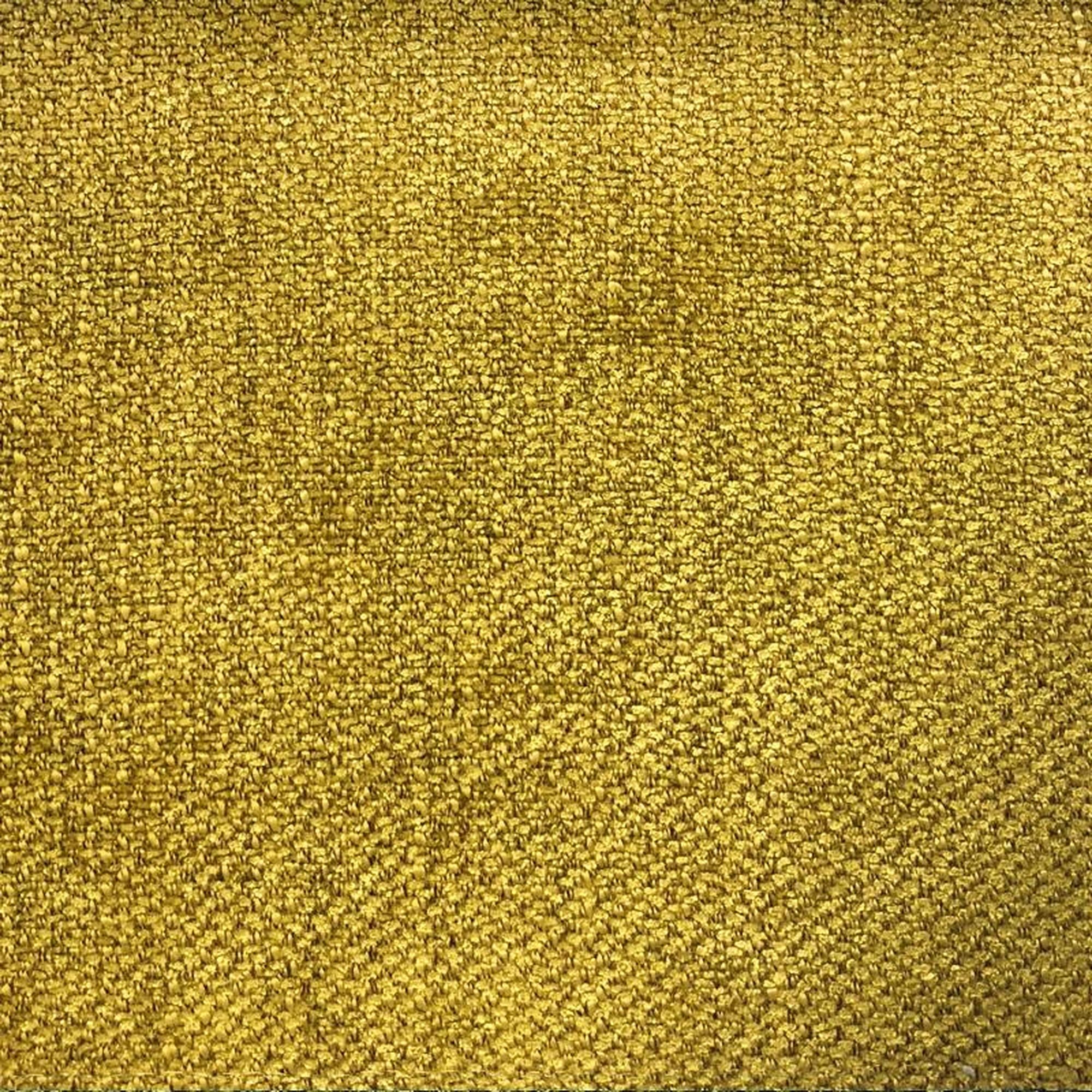 Jayden fabric in color Mustard showcasing fabric textured solid chenille w/ backing upholstery fabric.