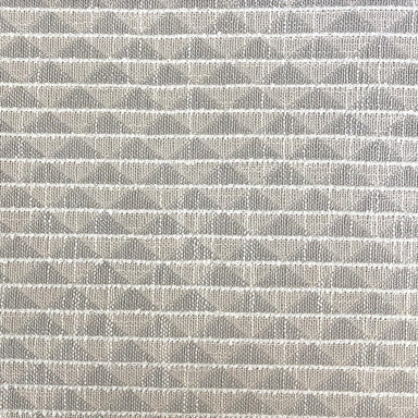 Kamali fabric in color Flax showcasing fabric diamond metallic linen look drapery & curtain fabric.