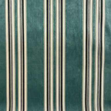 Kira fabric in color Spa showcasing fabric striped multicolor velvet upholstery fabric.