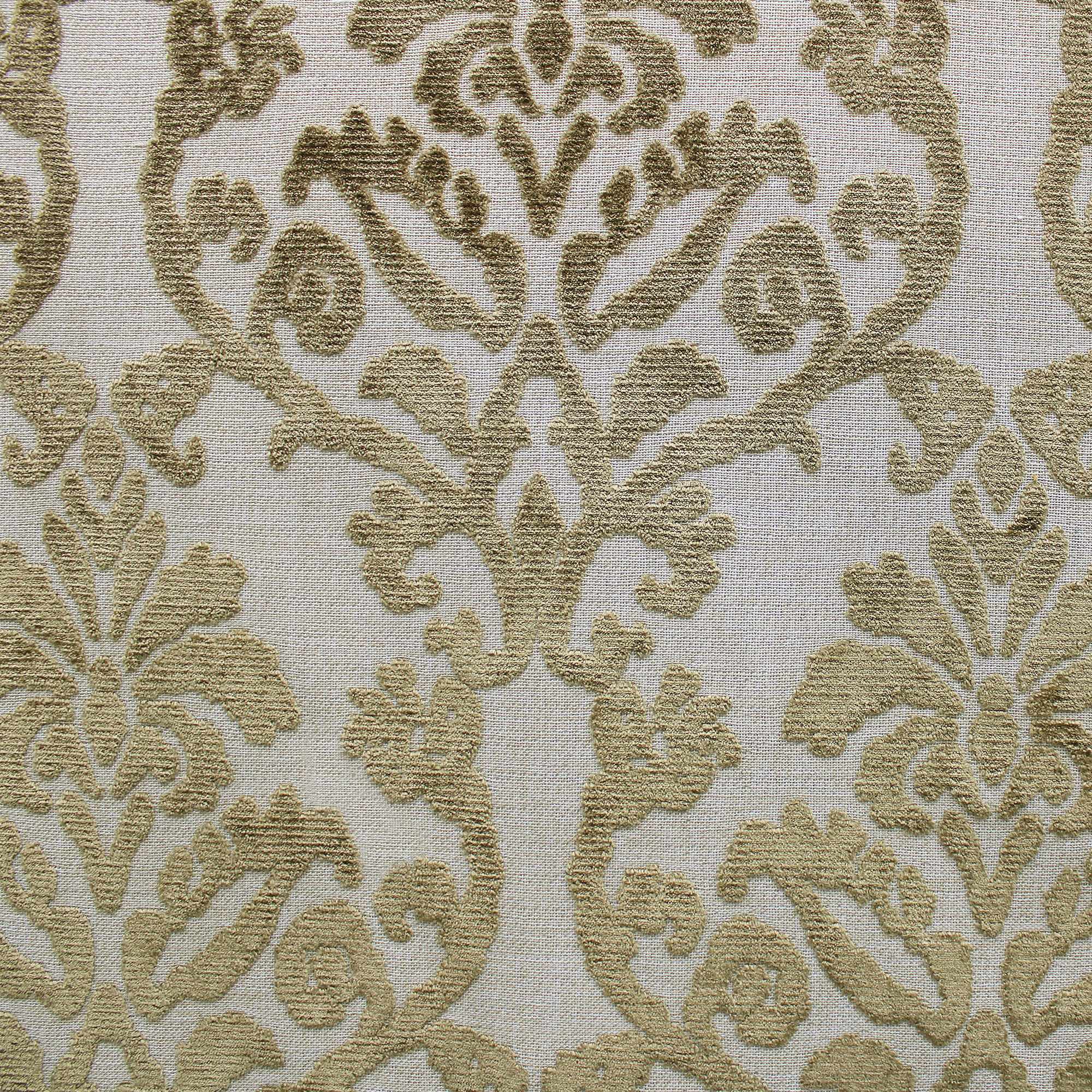 Klume Fabric | Damask Chenille on Linen Look Base Fabric | Drapery & Curtain Fabric and Upholstery Fabric