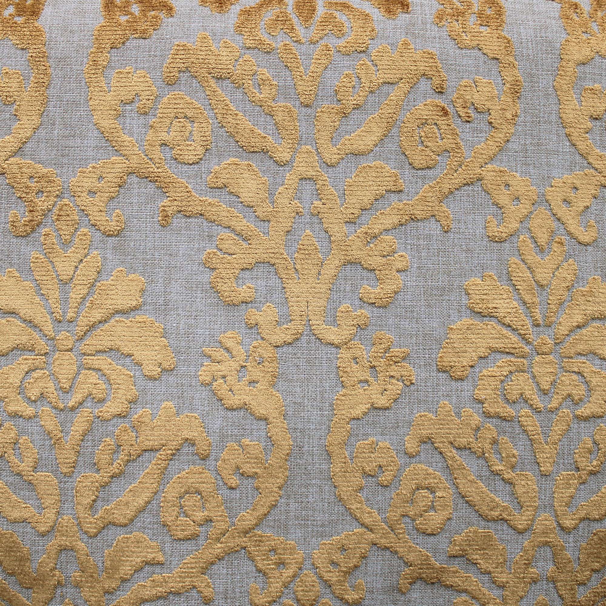 Klume Fabric | Damask Chenille on Linen Look Base Fabric | Drapery & Curtain Fabric and Upholstery Fabric