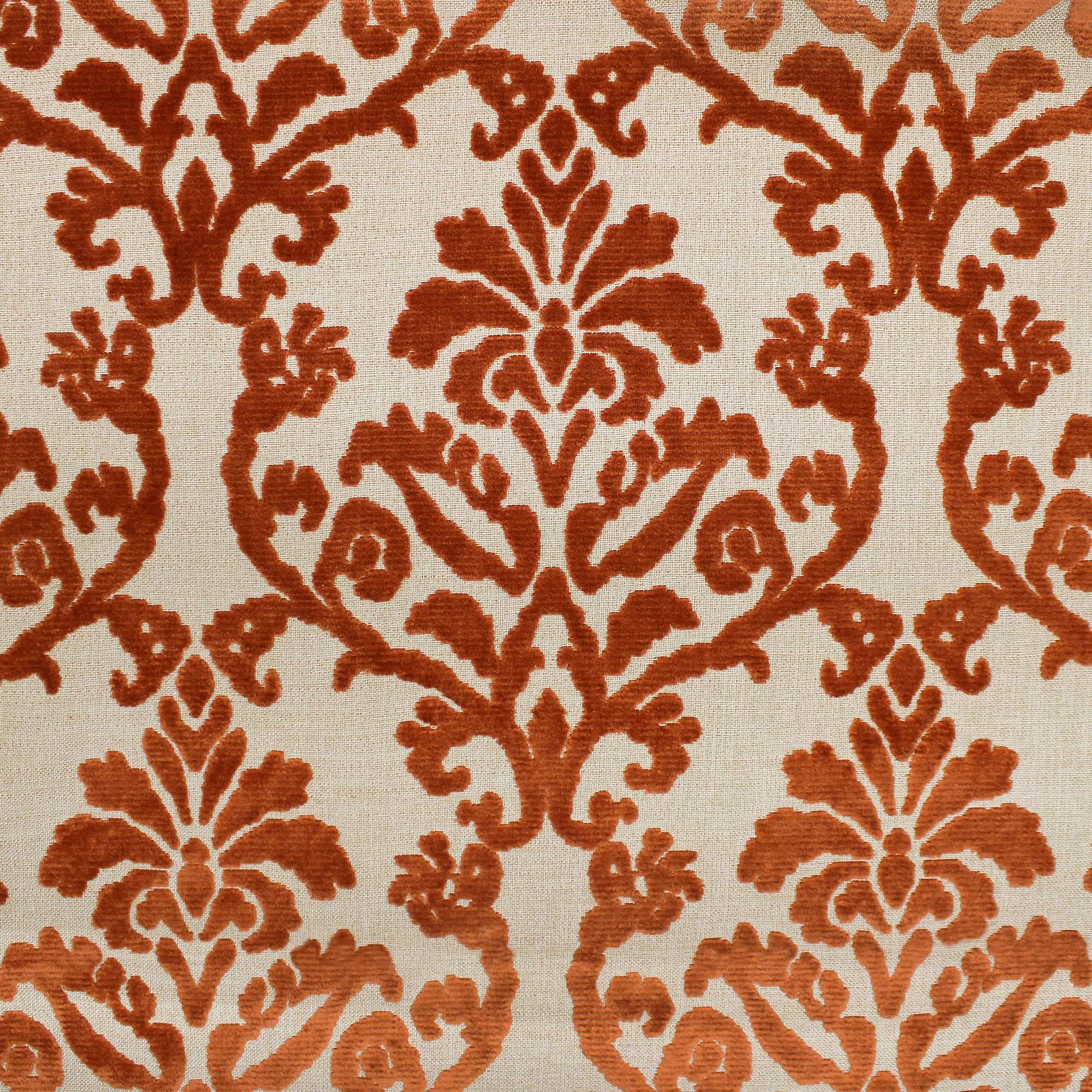 Klume Fabric | Damask Chenille on Linen Look Base Fabric | Drapery & Curtain Fabric and Upholstery Fabric
