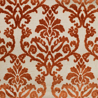 Klume Fabric | Damask Chenille on Linen Look Base Fabric | Drapery & Curtain Fabric and Upholstery Fabric