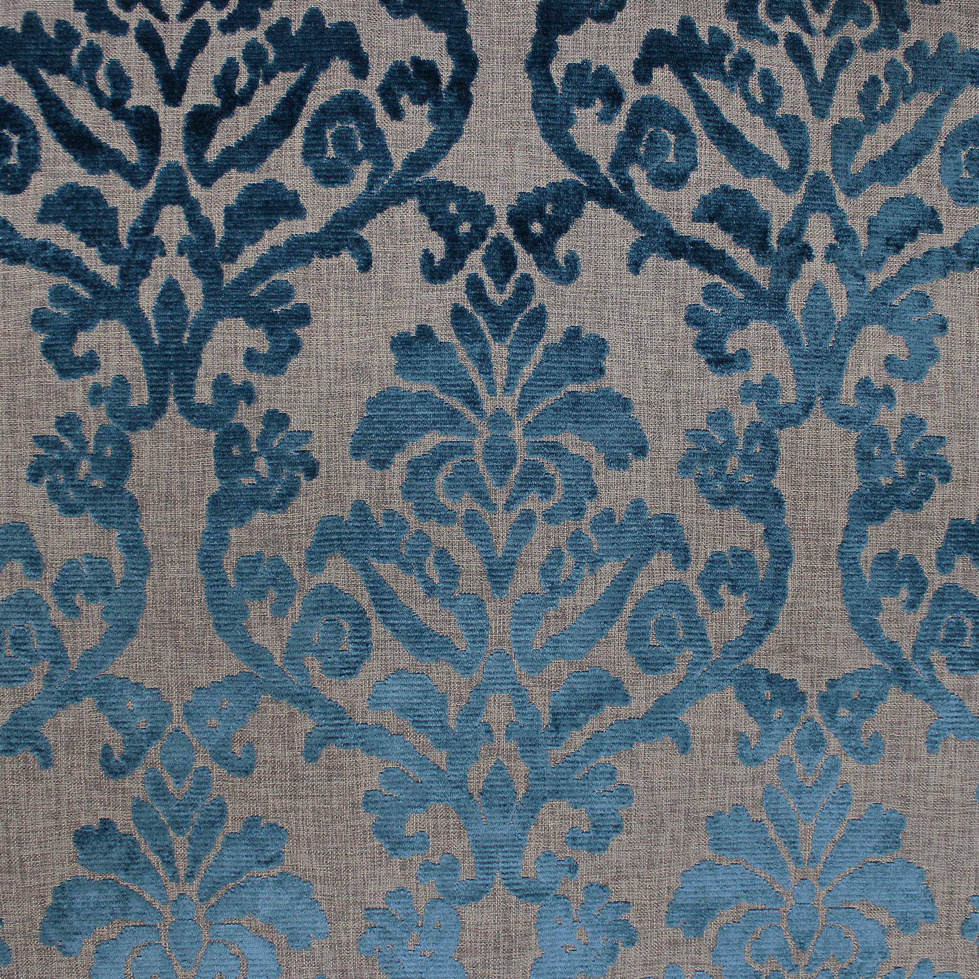 Klume Fabric | Damask Chenille on Linen Look Base Fabric | Drapery & Curtain Fabric and Upholstery Fabric