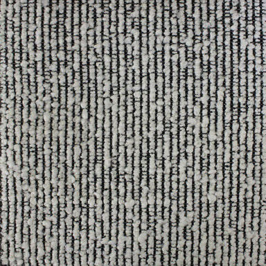Komodo fabric in color White showcasing fabric textured linen look boucle w/ metallic upholstery fabric.