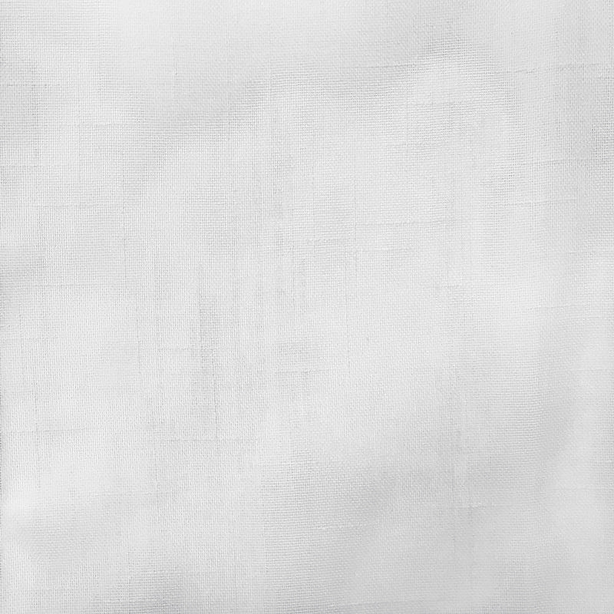 Lara fabric in color White showcasing fabric light weight sheer drapery & curtain fabric.