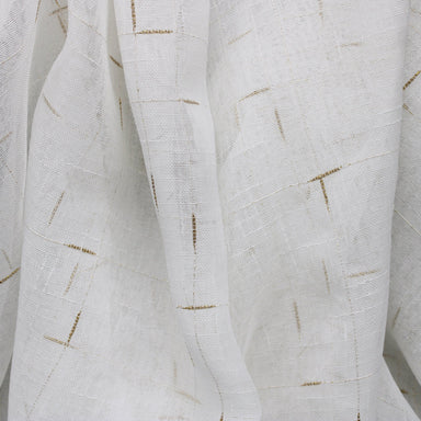 Lara fabric in color Gold showcasing fabric light weight sheer drapery & curtain fabric.