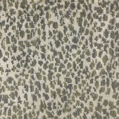 Lepard fabric in color Taupe showcasing fabric animal print velvet on linen look upholstery fabric.