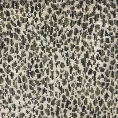 Lepard fabric in color Gray showcasing fabric animal print velvet on linen look upholstery fabric.