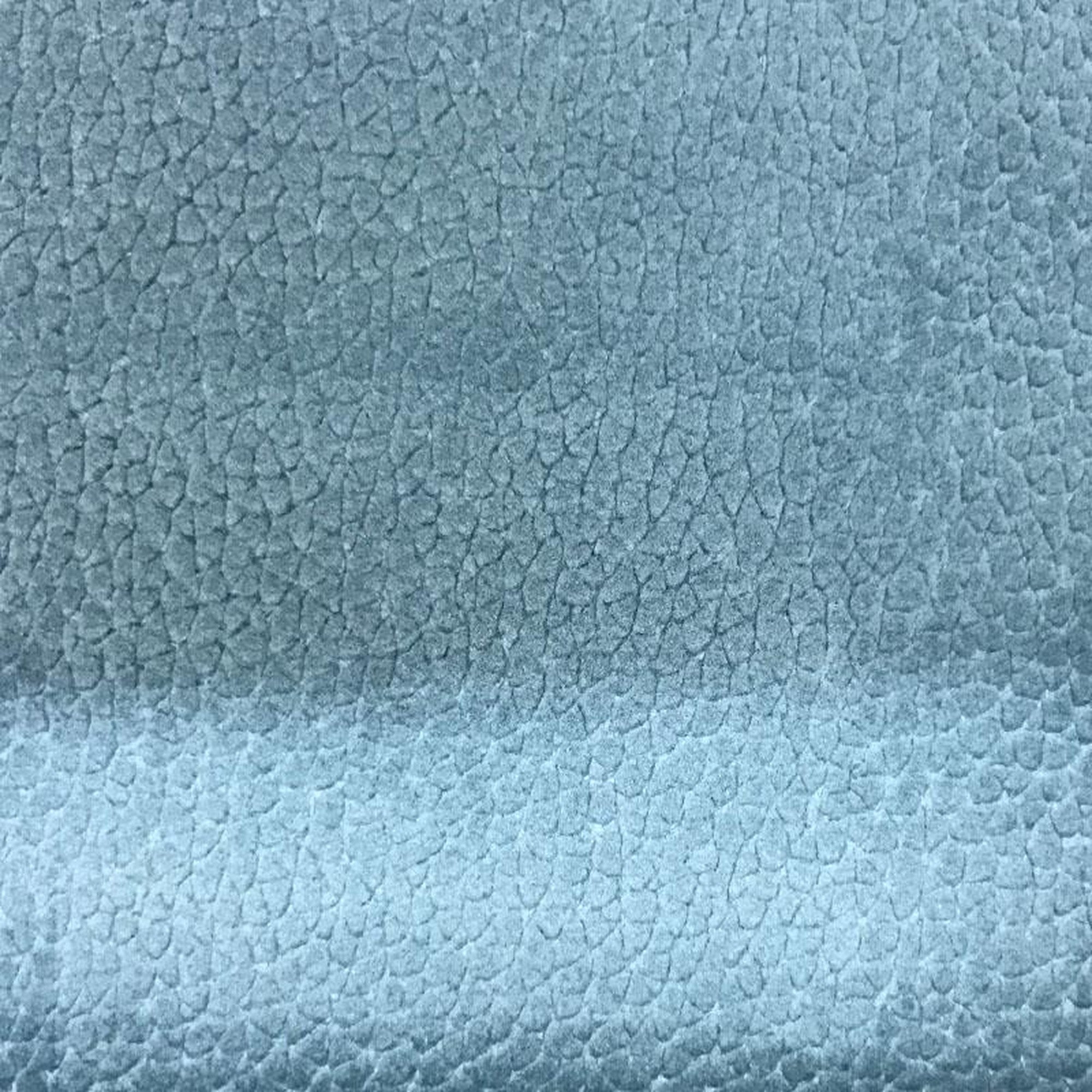 Liam fabric in color Sky showcasing fabric shiny animal skin cut velvet upholstery fabric & drapery & curtain fabric.