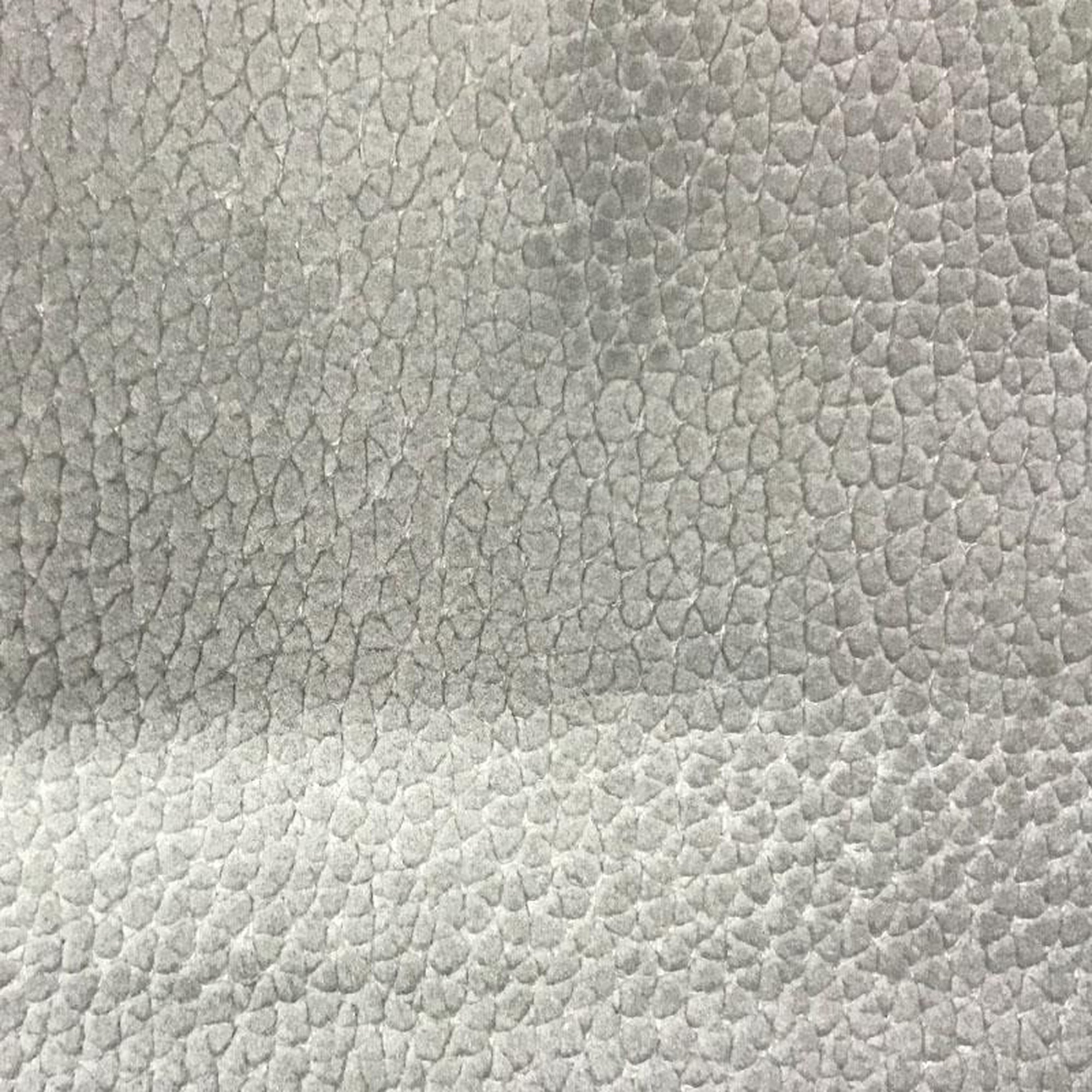 Liam fabric in color Silver showcasing fabric shiny animal skin cut velvet upholstery fabric & drapery & curtain fabric.