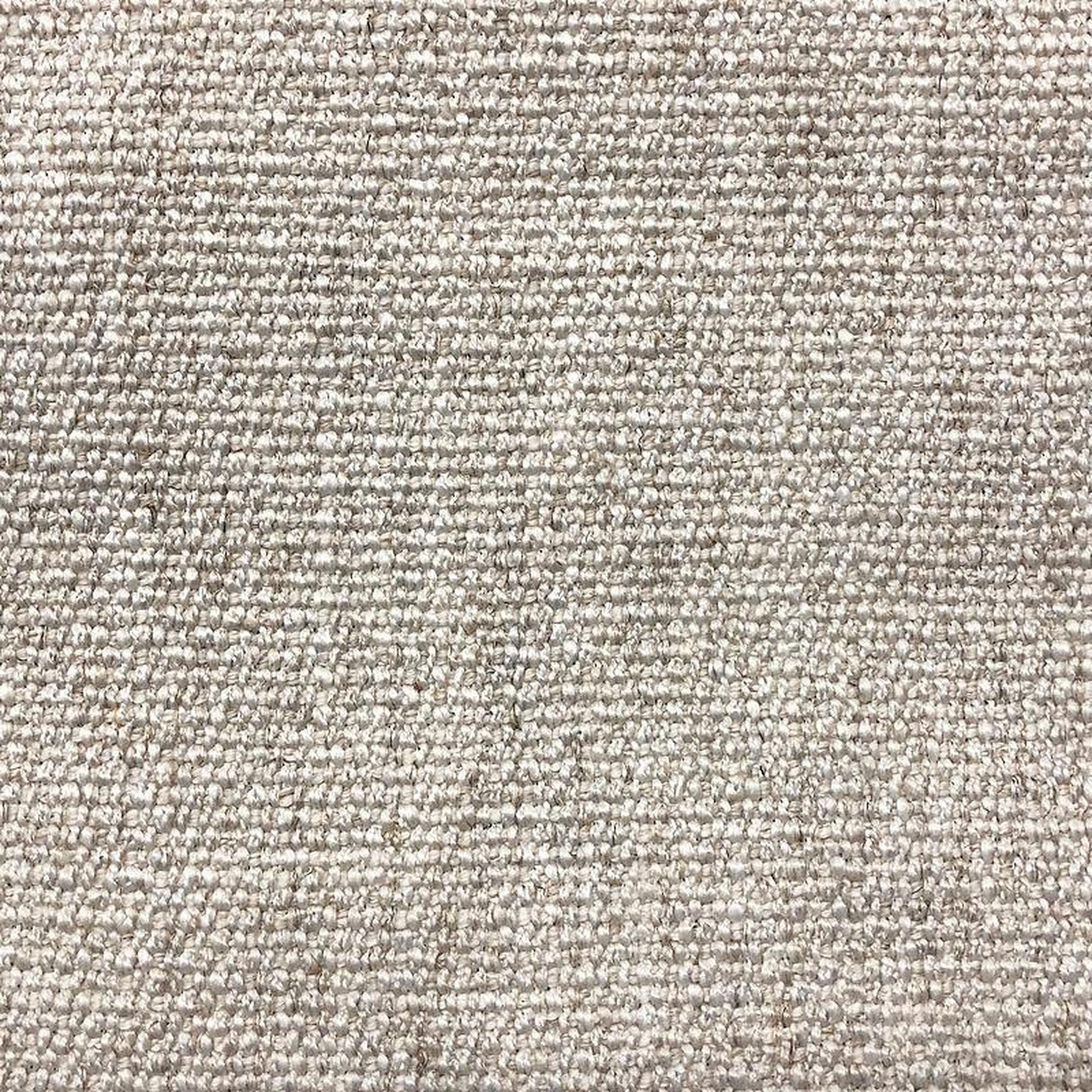 Madeo fabric in color Ivory showcasing fabric solid linen blend upholstery fabric.