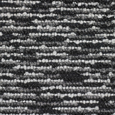 Manson fabric in color Black showcasing fabric textured boucle linen look upholstery fabric.