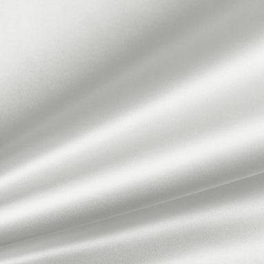 Mason fabric in color White showcasing fabric double width solid satin faux silk drapery & curtain fabric & table linen fabric.