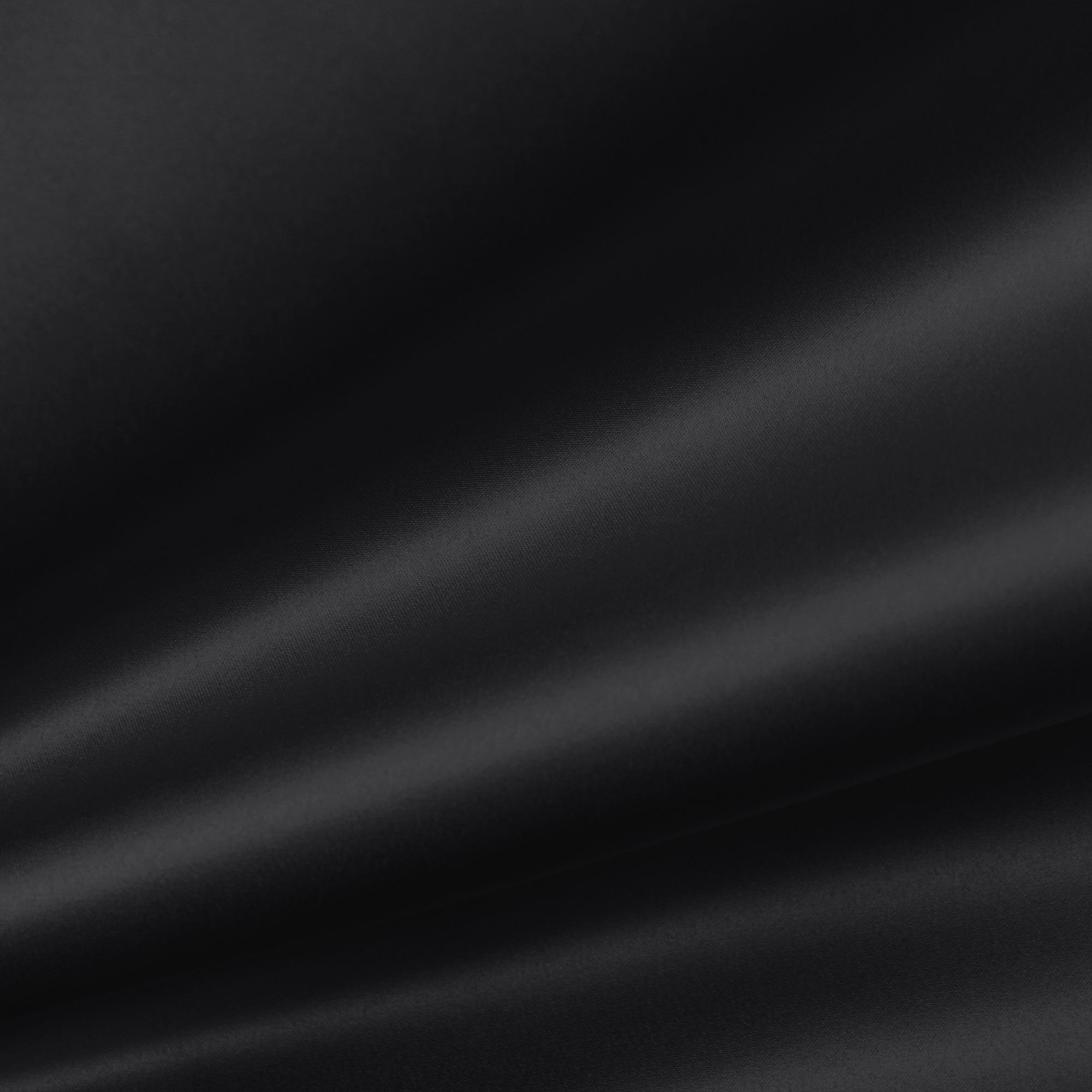 Mason fabric in color Black showcasing fabric double width solid satin faux silk drapery & curtain fabric & table linen fabric.