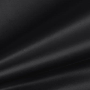 Mason fabric in color Black showcasing fabric double width solid satin faux silk drapery & curtain fabric & table linen fabric.