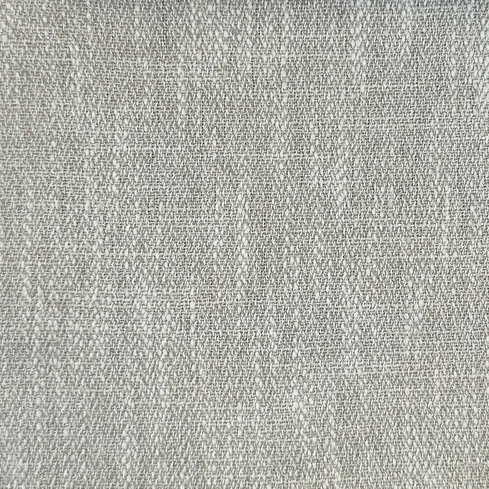 Metallica fabric in color Silver showcasing fabric solid linen look drapery & curtain fabric.