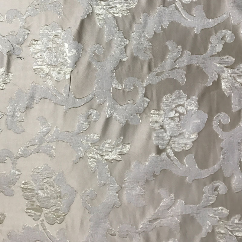 Nora Fabric | Floral Print Jacquard Fabric | Drapery & Curtain Fabric