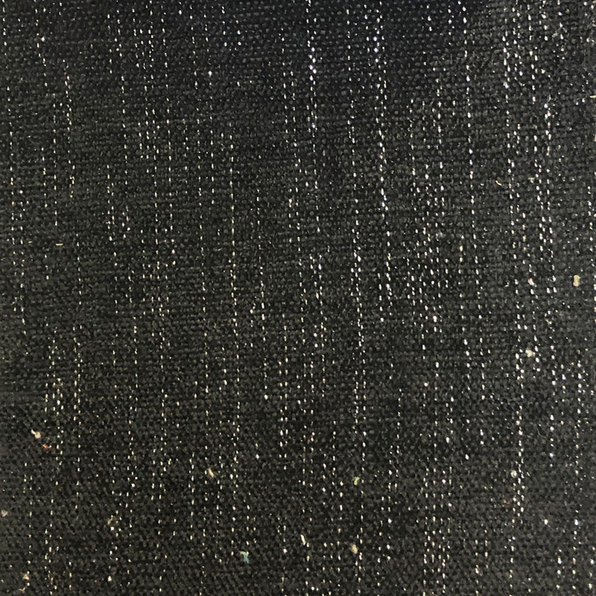 Pandora fabric in color Black showcasing fabric textured metallic linen look upholstery fabric & drapery & curtain fabric.