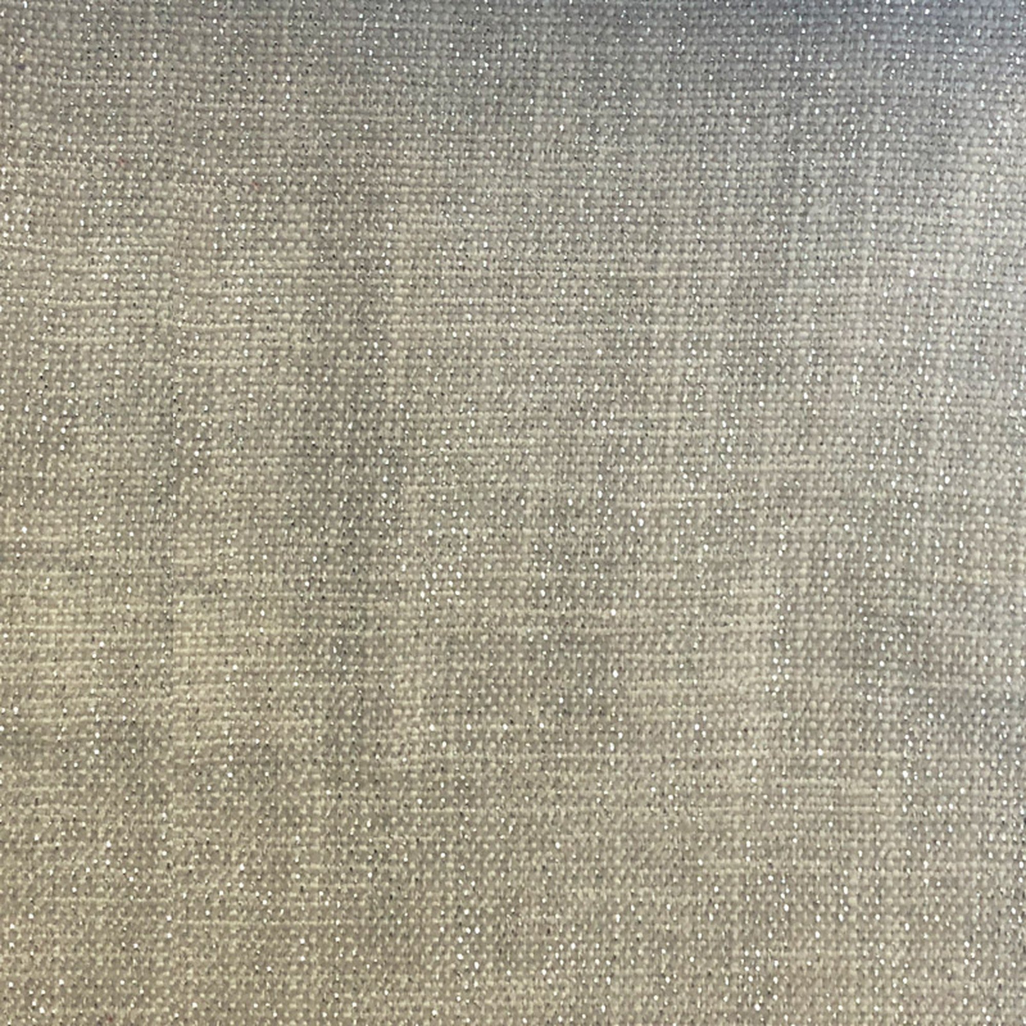 Pandora fabric in color Silver showcasing fabric textured metallic linen look upholstery fabric & drapery & curtain fabric.