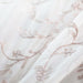 Park fabric in color Brass showcasing fabric floral embroidered metallic sheer drapery & curtain fabric.
