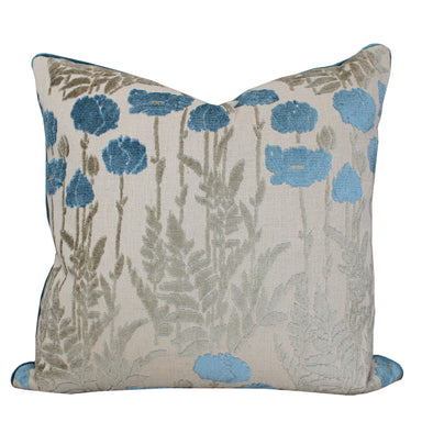 Camelia Decorative Throw Pillows | Floral Cut Velvet | Size 23X23 | LIMITED QUANTITY LEFT