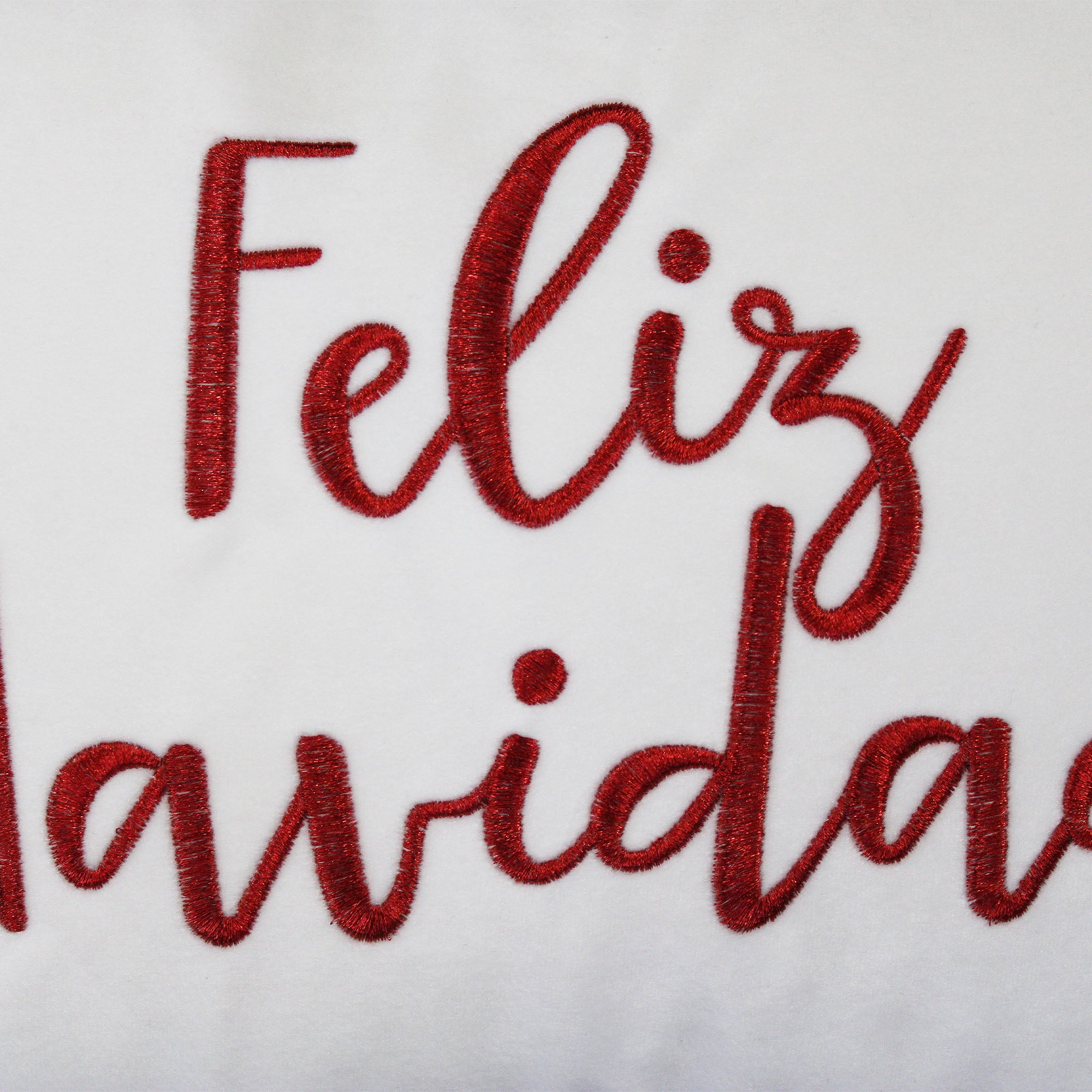 "Feliz Navidad" Embroidery Decorative Throw Pillows | Size 14X20 | LIMITED QUANTITY LEFT