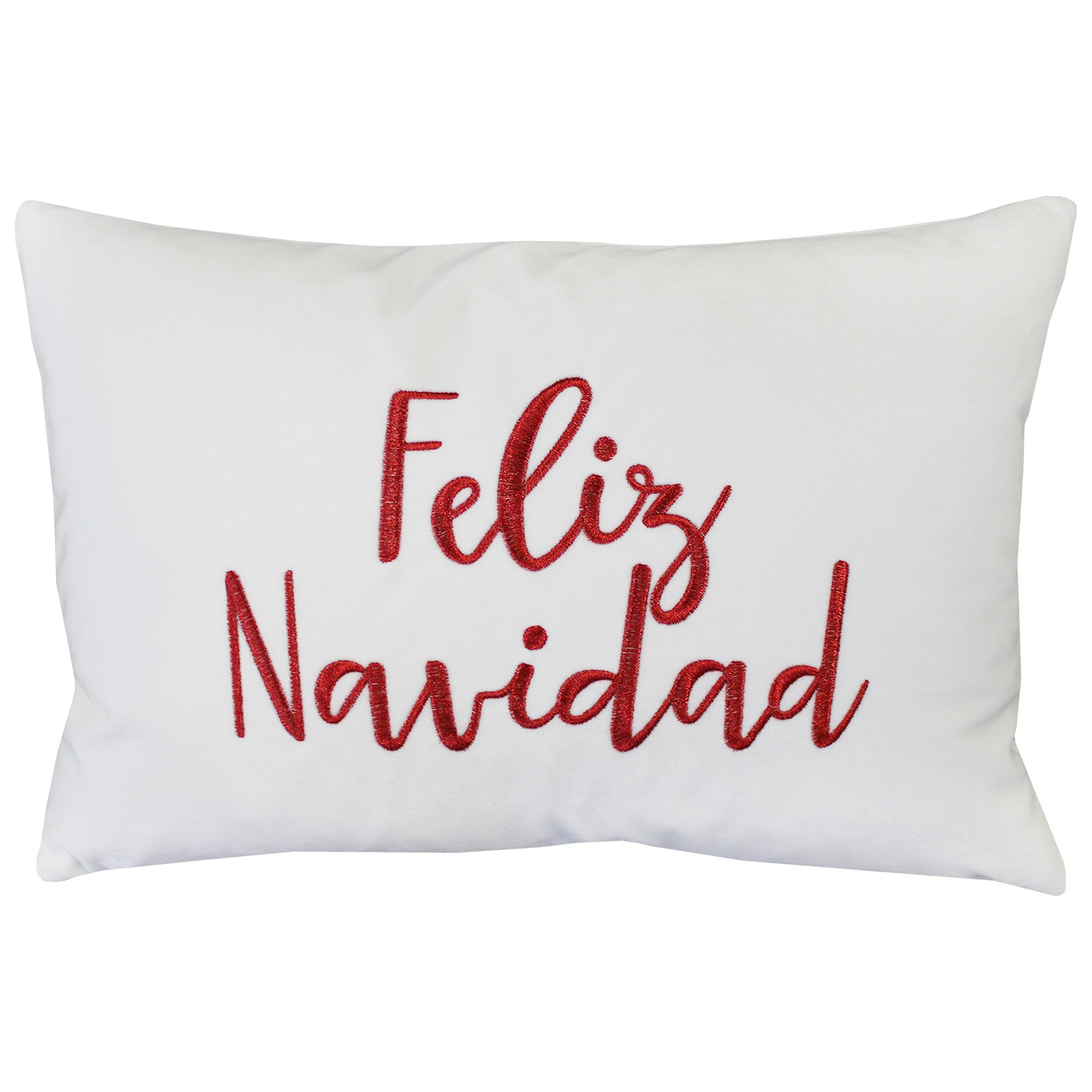 "Feliz Navidad" Embroidery Decorative Throw Pillows | Size 14X20 | LIMITED QUANTITY LEFT