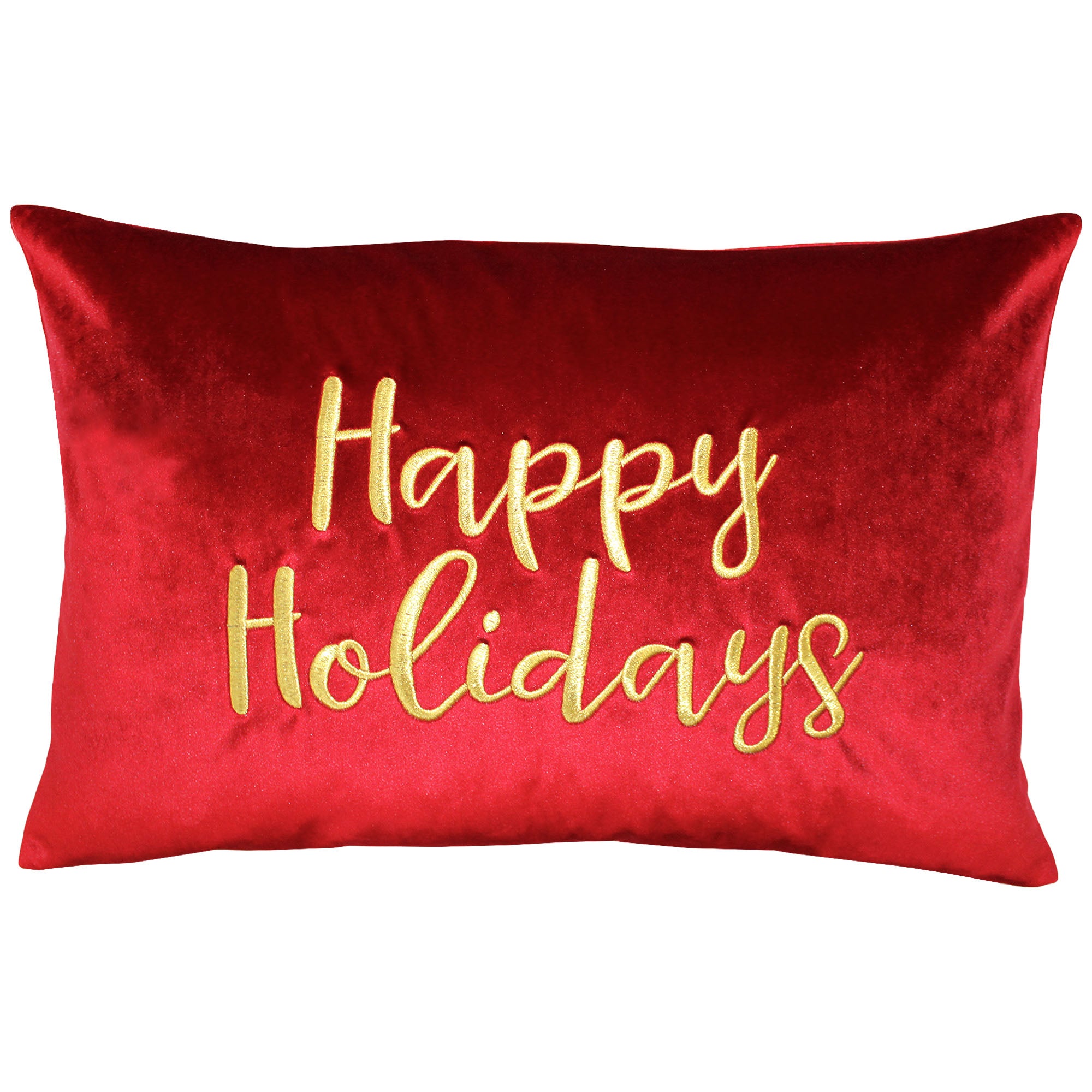 "Happy Holidays" Embroidery Decorative Throw Pillows | Size 14X20 | LIMITED QUANTITY LEFT