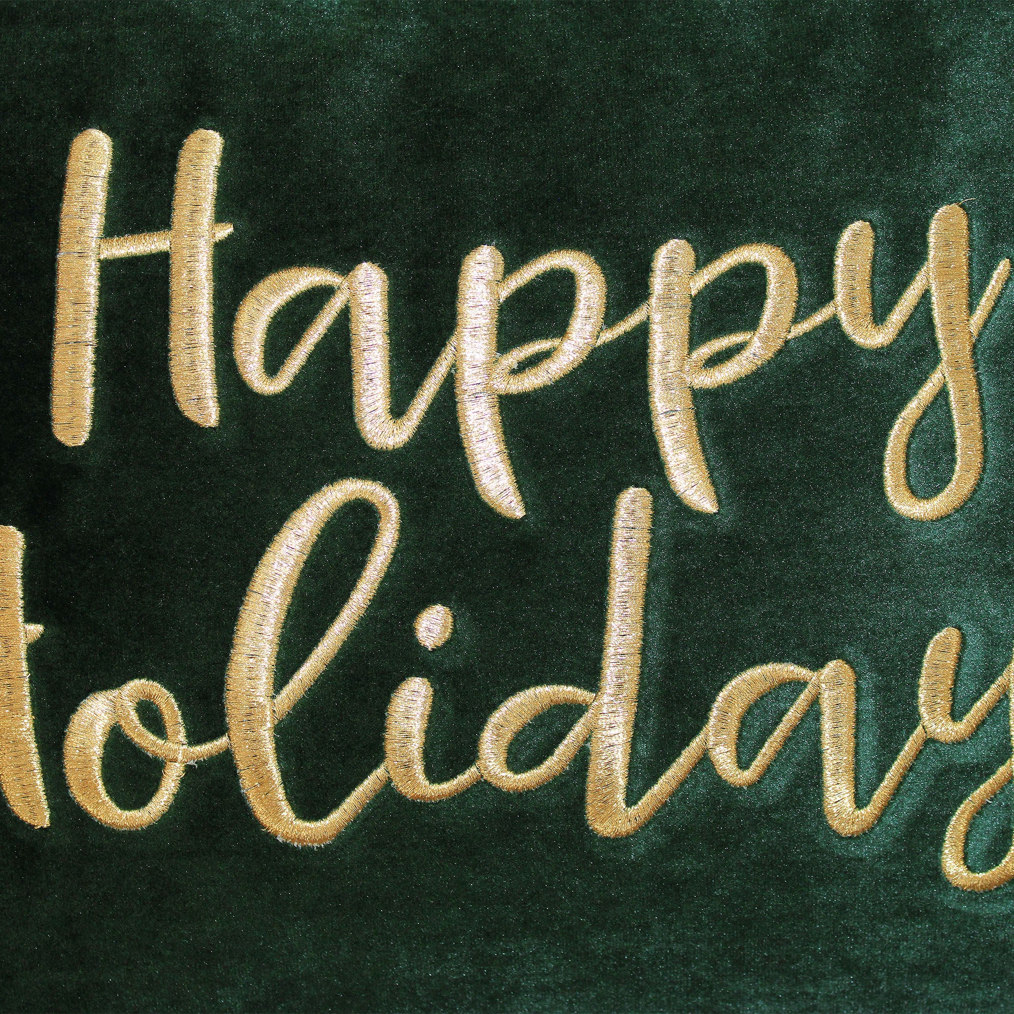 "Happy Holidays" Embroidery Decorative Throw Pillows | Size 14X20 | LIMITED QUANTITY LEFT