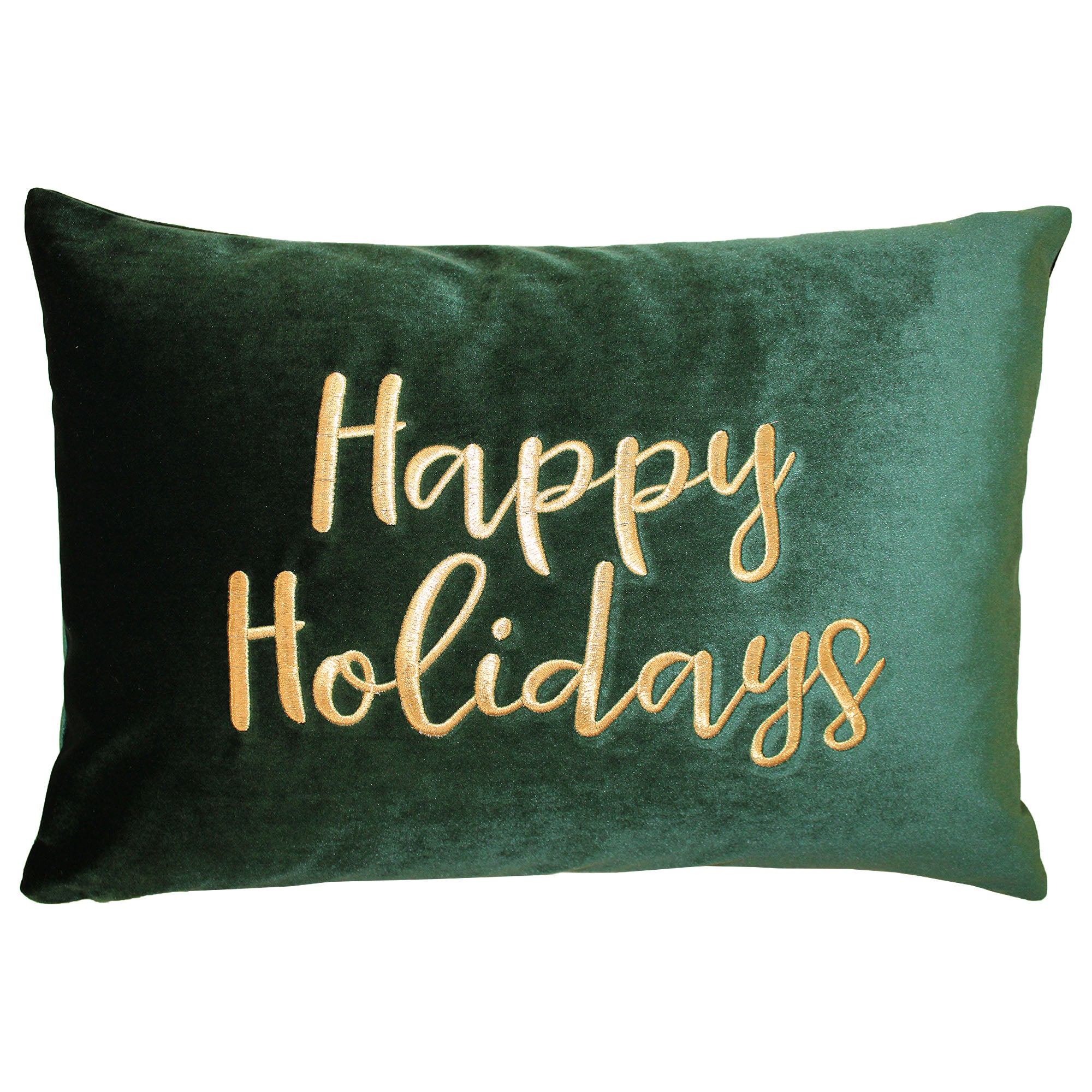 "Happy Holidays" Embroidery Decorative Throw Pillows | Size 14X20 | LIMITED QUANTITY LEFT