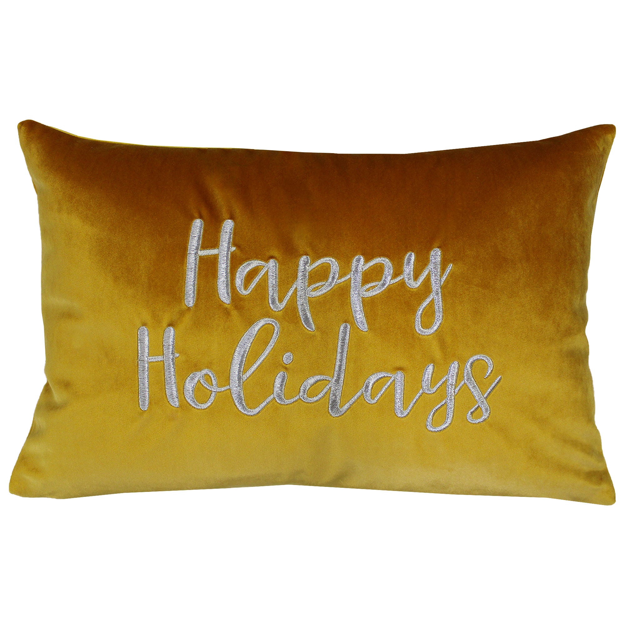 "Happy Holidays" Embroidery Decorative Throw Pillows | Size 14X20 | LIMITED QUANTITY LEFT